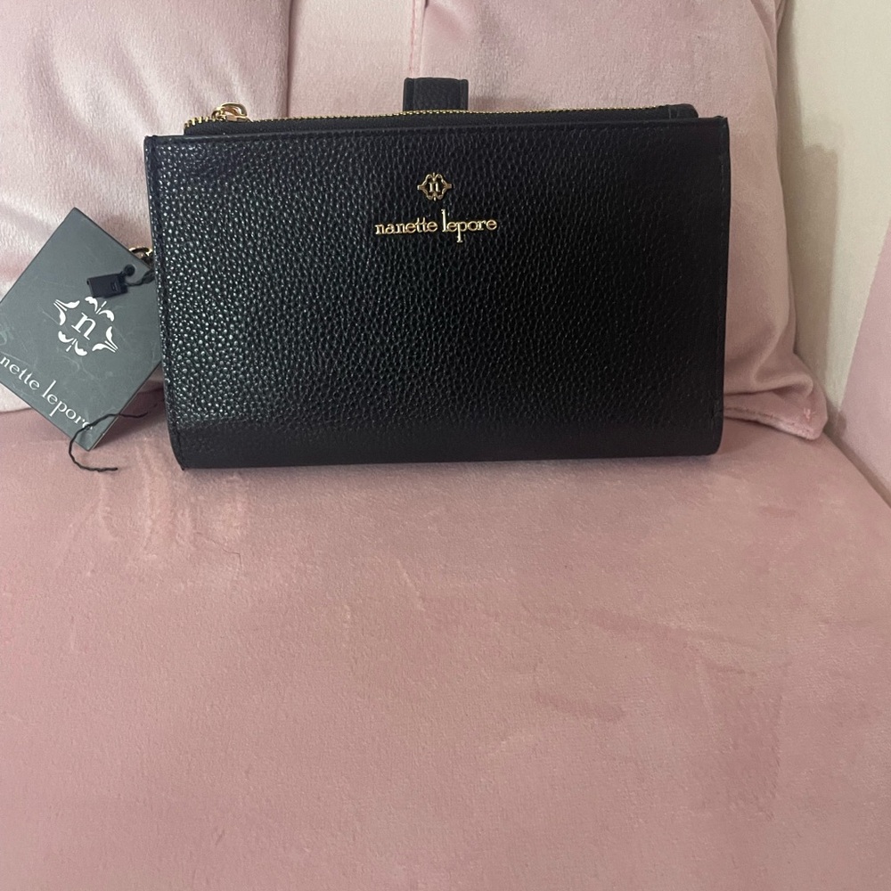 Nanette Lepore Black Textured Wallet